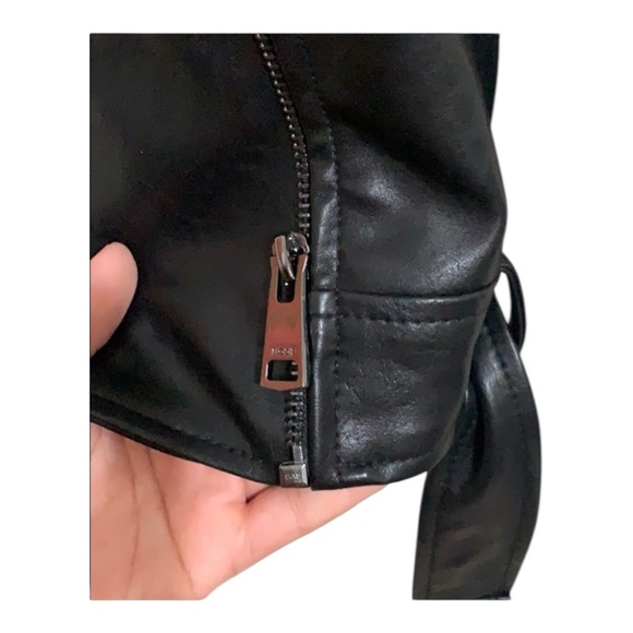 ELODIE Women's Black Faux Leather Jacket SZ XL - Picture 6 of 11